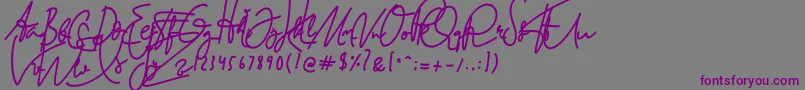 BuffaloHerder Font – Purple Fonts on Gray Background