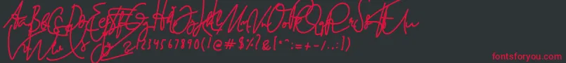 BuffaloHerder Font – Red Fonts on Black Background