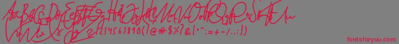 BuffaloHerder Font – Red Fonts on Gray Background
