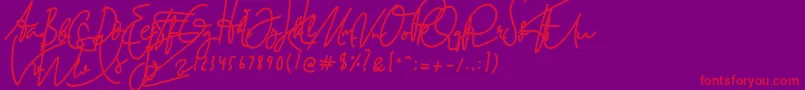 BuffaloHerder Font – Red Fonts on Purple Background