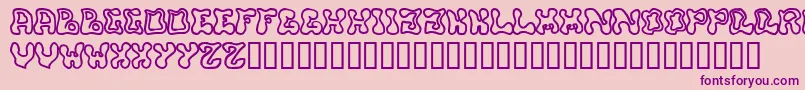 BUFFY    Font – Purple Fonts on Pink Background