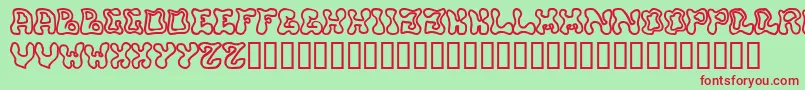 BUFFY    Font – Red Fonts on Green Background
