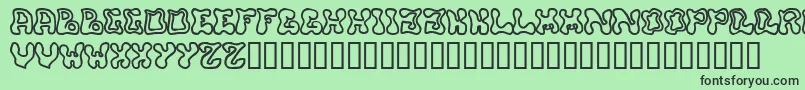 Buffy Font – Black Fonts on Green Background