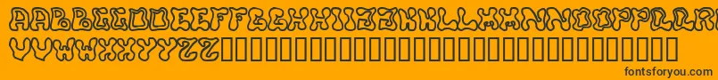 Buffy Font – Black Fonts on Orange Background