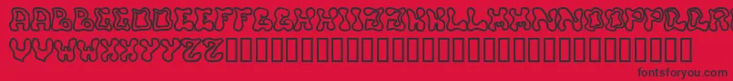 Buffy Font – Black Fonts on Red Background