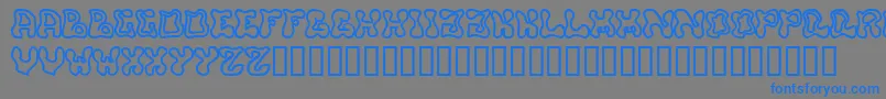 Buffy Font – Blue Fonts on Gray Background