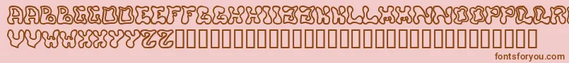 Buffy Font – Brown Fonts on Pink Background
