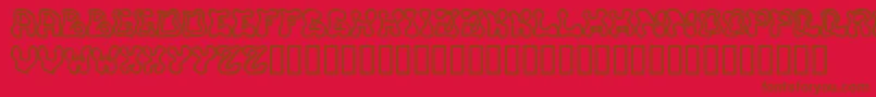 フォントBuffy – 赤い背景に茶色の文字