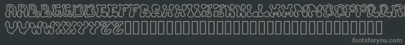 Buffy Font – Gray Fonts on Black Background