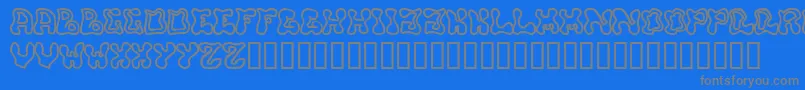 Buffy Font – Gray Fonts on Blue Background