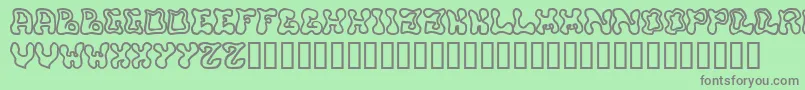 Buffy Font – Gray Fonts on Green Background