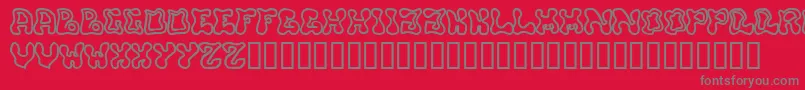 Buffy Font – Gray Fonts on Red Background