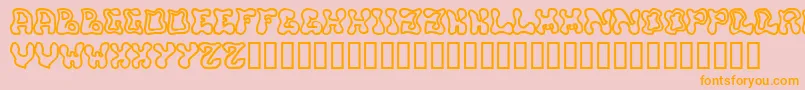 Buffy Font – Orange Fonts on Pink Background