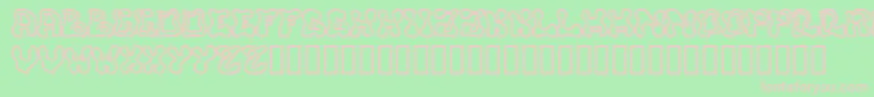 Buffy Font – Pink Fonts on Green Background