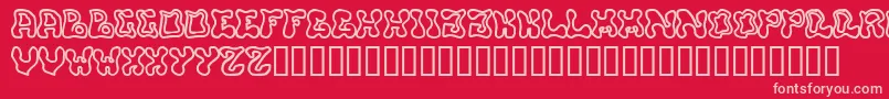 Buffy Font – Pink Fonts on Red Background