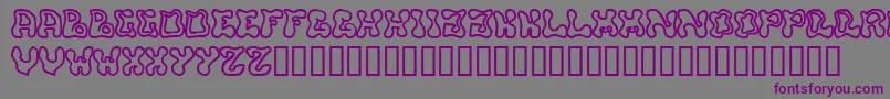 Buffy-Schriftart – Violette Schriften auf grauem Hintergrund