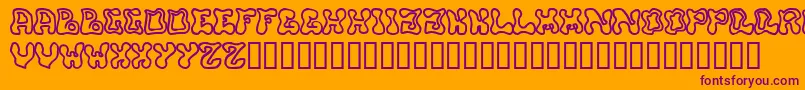 Buffy Font – Purple Fonts on Orange Background