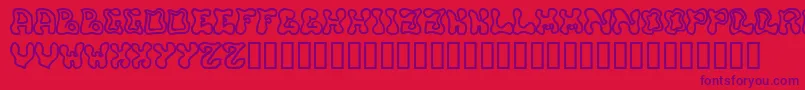 Buffy Font – Purple Fonts on Red Background