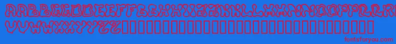 Buffy Font – Red Fonts on Blue Background