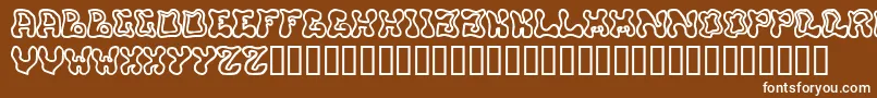 Buffy Font – White Fonts on Brown Background