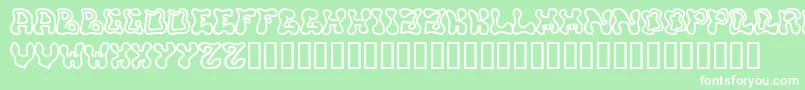 Buffy Font – White Fonts on Green Background