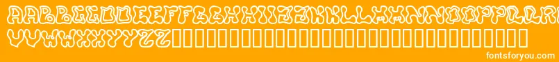 Buffy Font – White Fonts on Orange Background