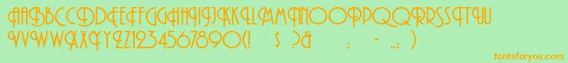 Andesiteplain Font – Orange Fonts on Green Background