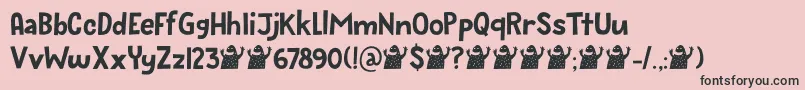 Bugbear DEMO Font – Black Fonts on Pink Background
