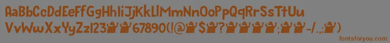 Bugbear DEMO Font – Brown Fonts on Gray Background