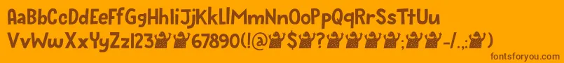 Bugbear DEMO Font – Brown Fonts on Orange Background