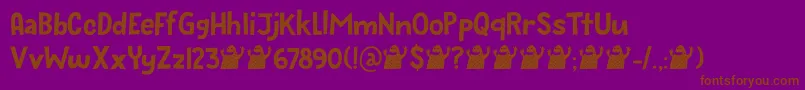 Bugbear DEMO Font – Brown Fonts on Purple Background