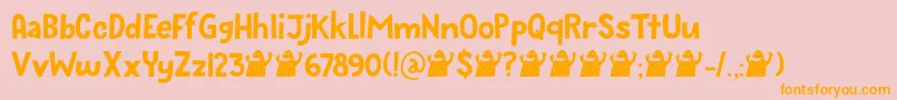 Bugbear DEMO Font – Orange Fonts on Pink Background