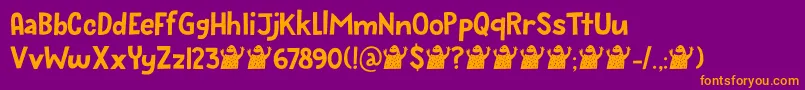 Bugbear DEMO Font – Orange Fonts on Purple Background
