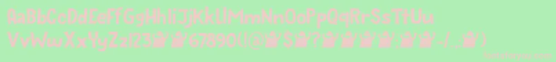 Bugbear DEMO Font – Pink Fonts on Green Background
