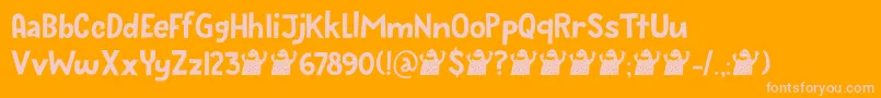 Bugbear DEMO Font – Pink Fonts on Orange Background