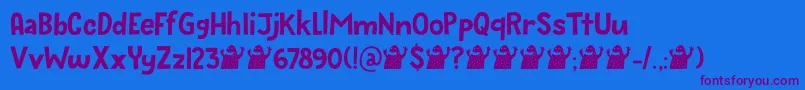Bugbear DEMO Font – Purple Fonts on Blue Background