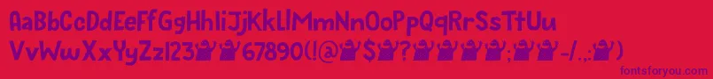 Bugbear DEMO Font – Purple Fonts on Red Background