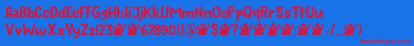 Bugbear DEMO Font – Red Fonts on Blue Background