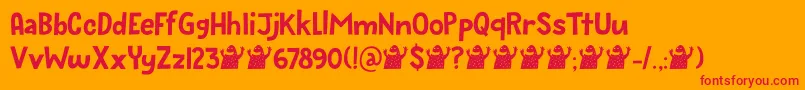 Bugbear DEMO Font – Red Fonts on Orange Background