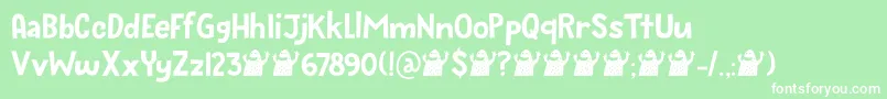 Bugbear DEMO Font – White Fonts on Green Background