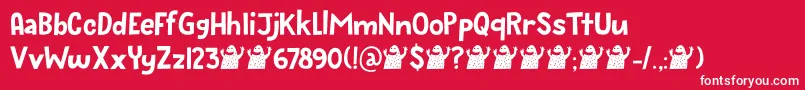 Bugbear DEMO Font – White Fonts on Red Background