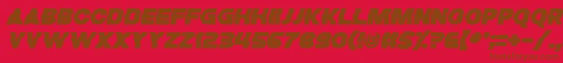 Bugfast Font – Brown Fonts on Red Background