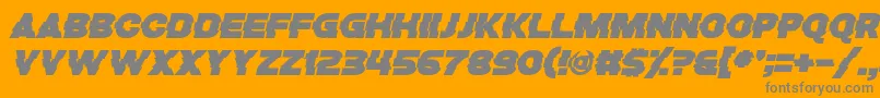 Bugfast Font – Gray Fonts on Orange Background