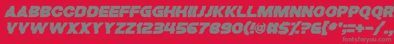 Bugfast Font – Gray Fonts on Red Background