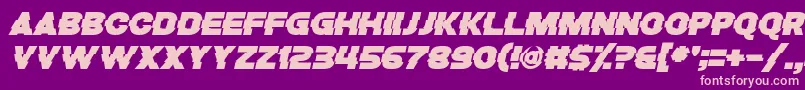 Bugfast Font – Pink Fonts on Purple Background