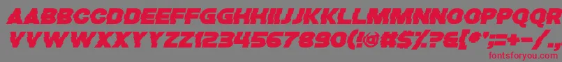 Bugfast Font – Red Fonts on Gray Background