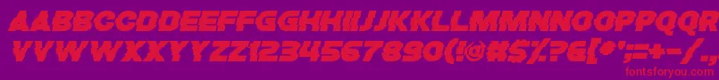 Bugfast Font – Red Fonts on Purple Background