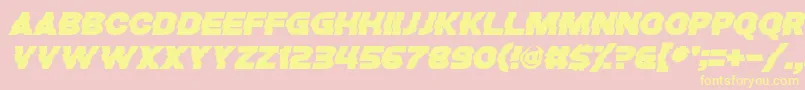 Bugfast Font – Yellow Fonts on Pink Background