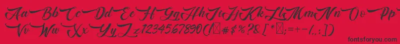 Bughartta Font – Black Fonts on Red Background