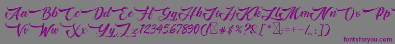 Bughartta Font – Purple Fonts on Gray Background